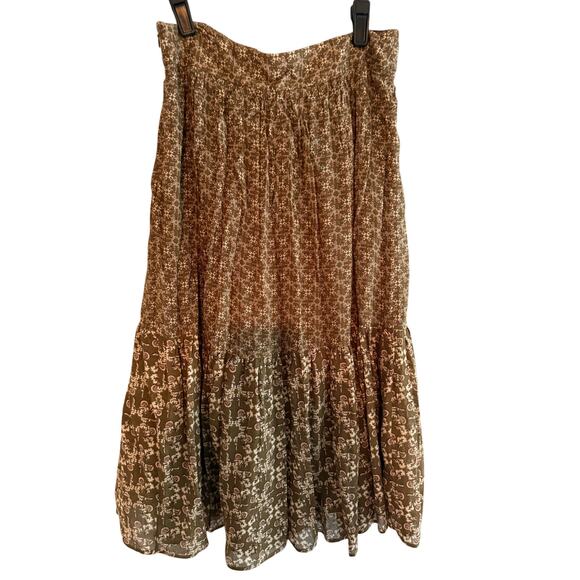 NWT Massimo Dutti Wool Blend Floral Print Pleated Midi Skirt Size S - Picture 5 of 6